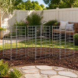 Gabion Raised Beds 3 pcs 30x30x50 cm Iron Garden Planter Retaining Wall Basket