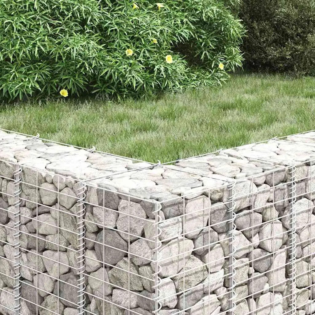Gabion Raised Beds 3 pcs Iron Garden Planter 30x30x50 cm