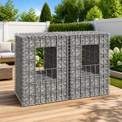 Friendly Gabion Basket Posts for Your Garden - 2 pcs