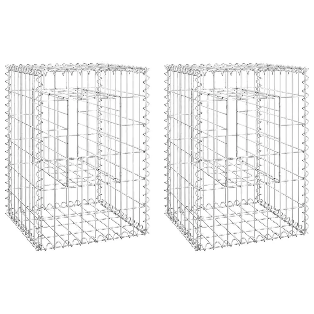 Gabion Basket Posts Rust-proof Weather-proof Iron 40x40x60 cm