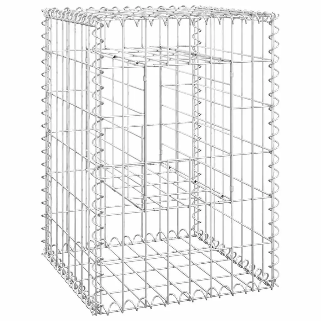 Gabion Basket Posts Rust-proof Weather-proof Iron 40x40x60 cm