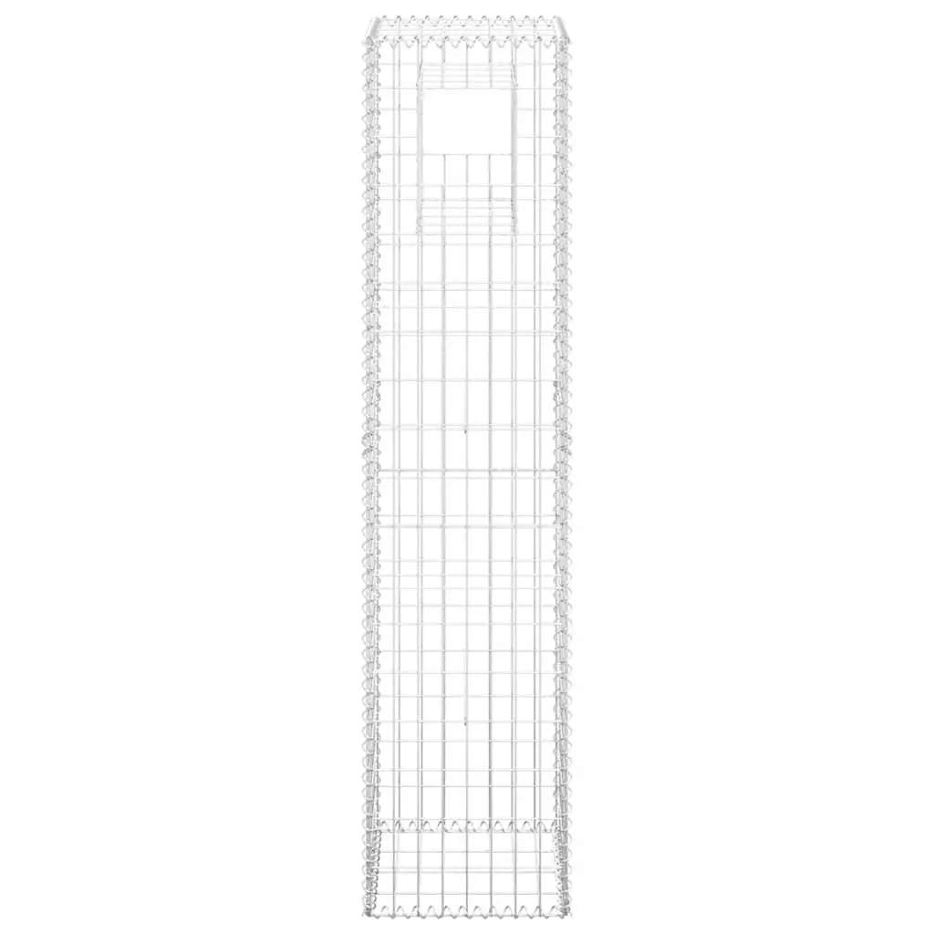 Gabion Basket Post Welded Mesh Grid 40x40x180 cm Iron Garden Fence Barrier