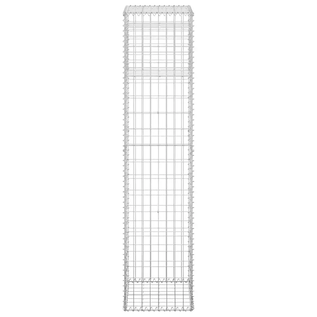 Gabion Basket Post Welded Mesh Grid 40x40x180 cm Iron Garden Fence Barrier