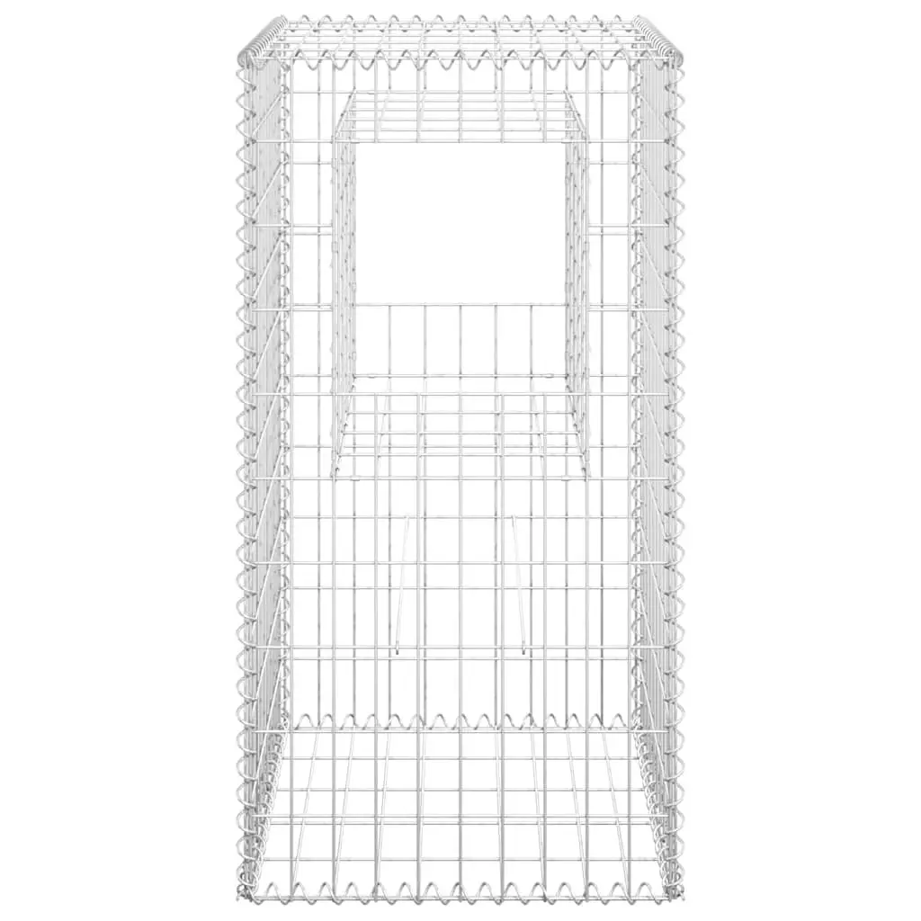 Gabion Basket Posts Iron Garden Fence Barrier 50x50x100 cm 2 pcs