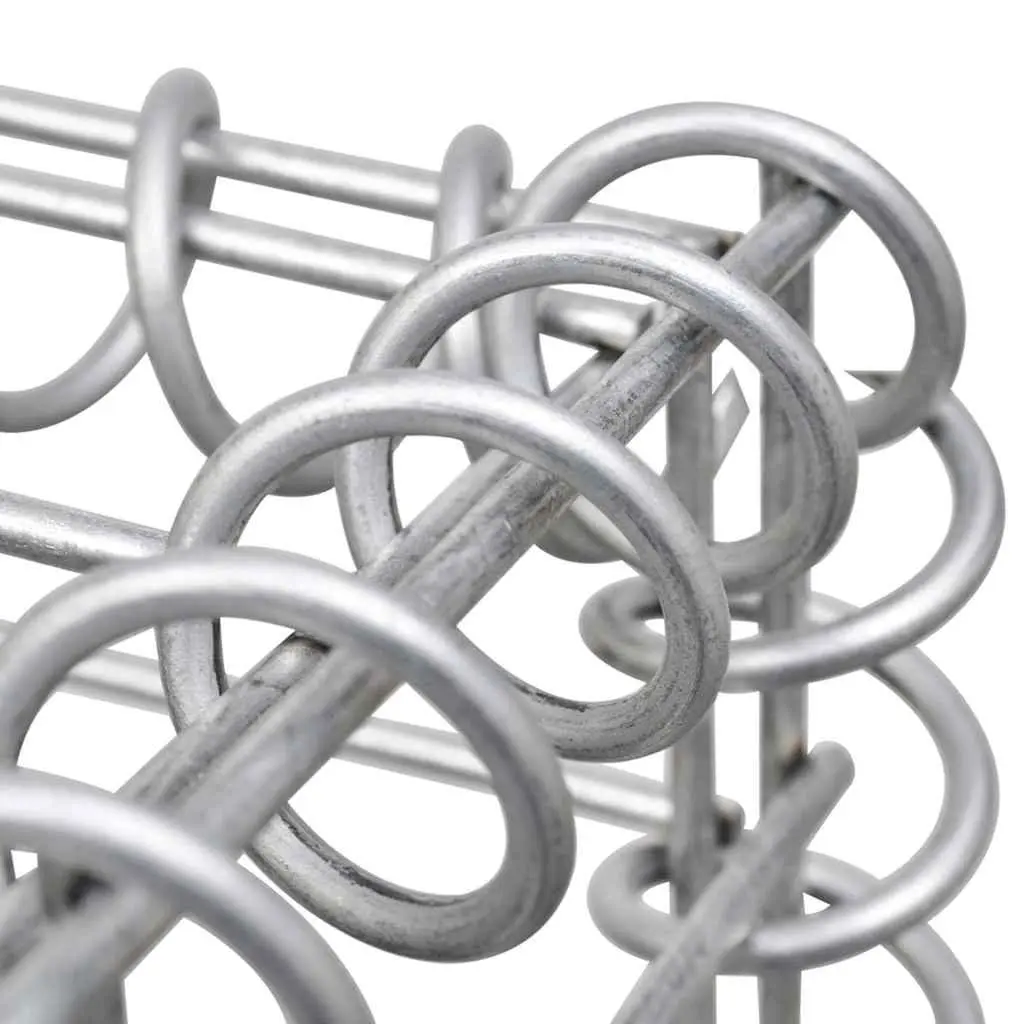 Gabion Basket Posts Iron 50x50x180 cm Garden Fencing Barrier Decor