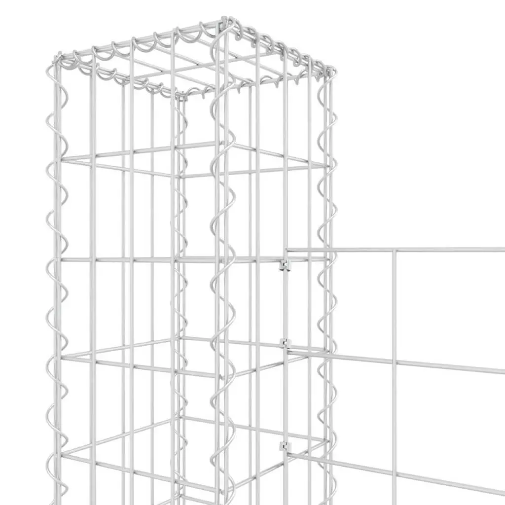 U-Shape Gabion Basket Fence Panel Welded Mesh 380x20x150cm