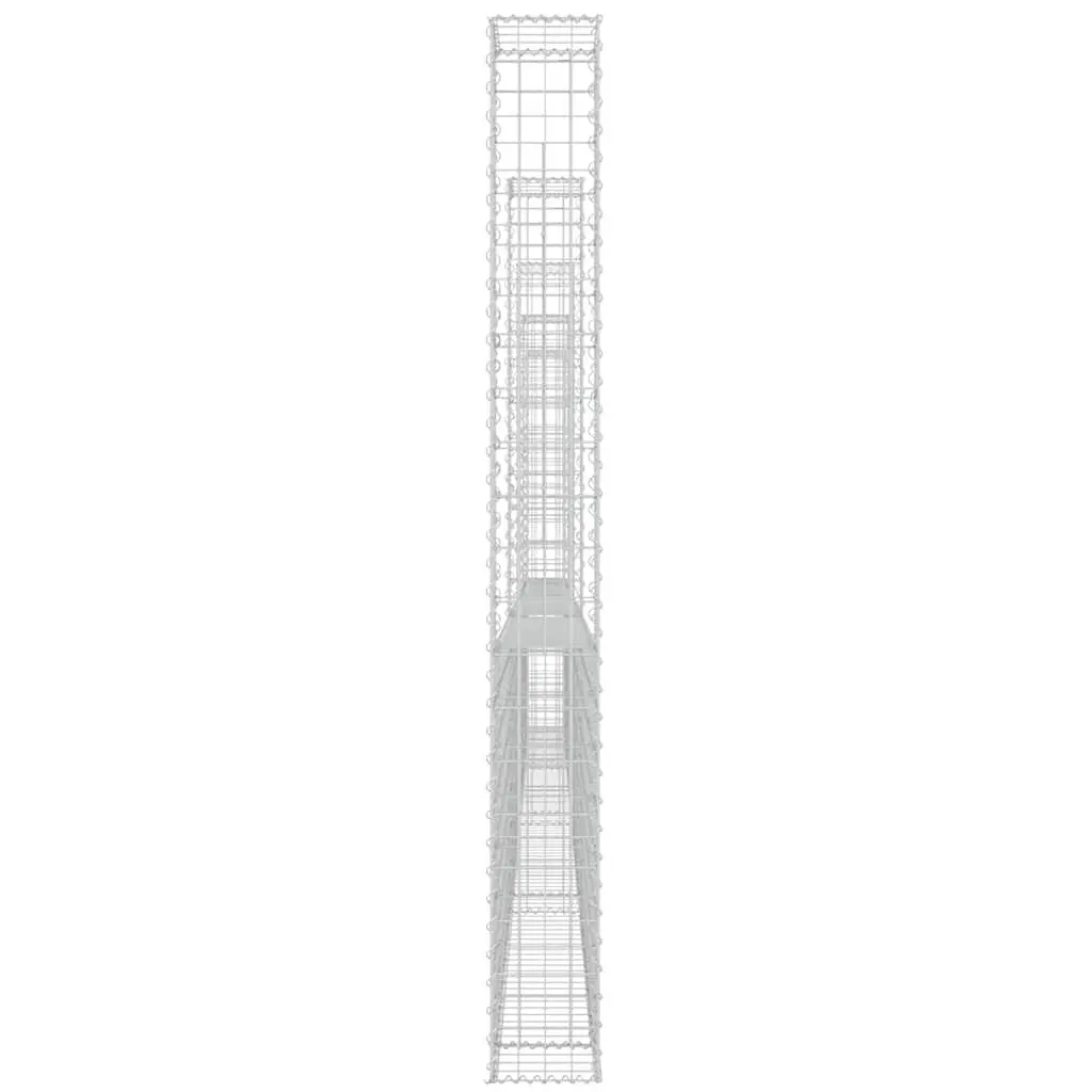 U-Shape Gabion Basket Fence Panel Rustproof Iron 620 x 20 x 200 cm