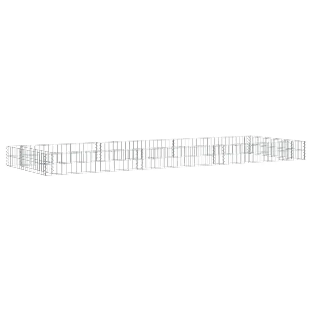 Raised Bed Gabion Planter 300x100x20cm Galvanised Steel Durable Garden Border Mesh