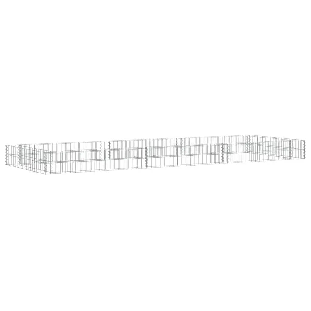 Raised Bed Gabion Planter 300x100x20cm Galvanised Steel Durable Garden Border Mesh