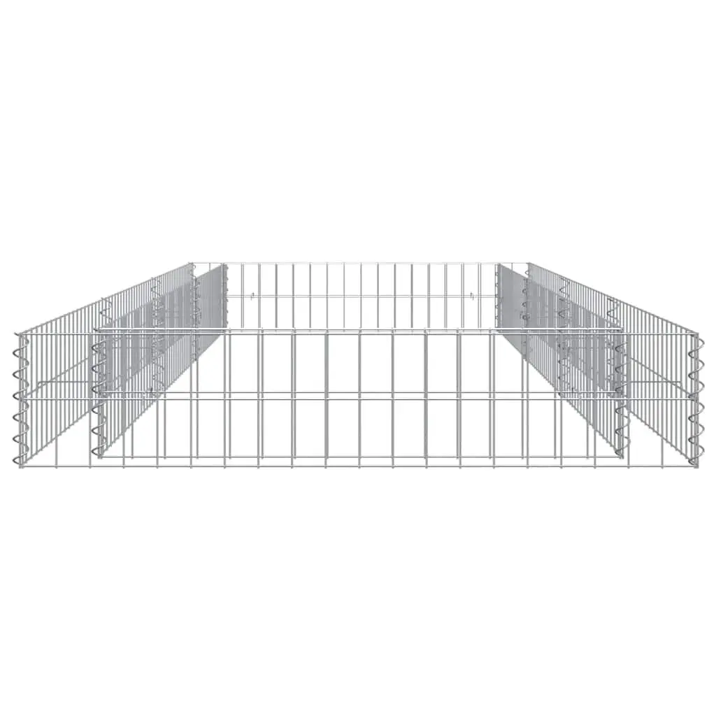 Raised Bed Gabion Planter 300x100x20cm Galvanised Steel Durable Garden Border Mesh
