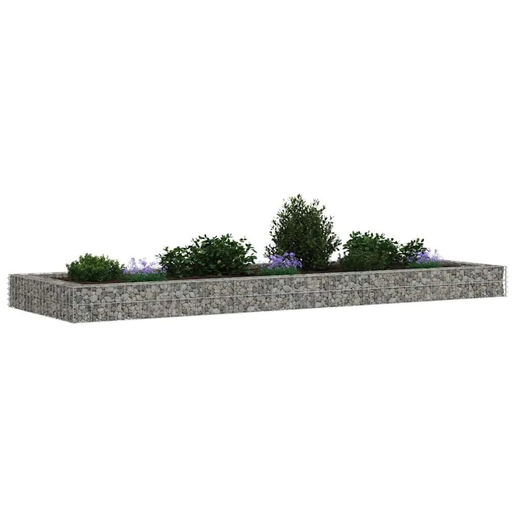 Raised Bed Gabion Planter 300x100x20cm Galvanised Steel Durable Garden Border Mesh