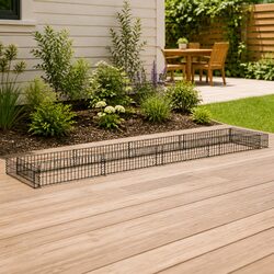 Gabion Raised Garden Bed Planter Box Galvanised Steel Border Edging 400x100x20cm
