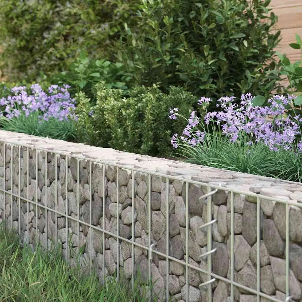 Galvanised Steel Garden Planter Gabion Raised Bed 400x100x20cm Silver
