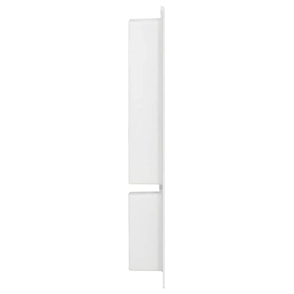 Shower Niche Wall Mounted Shelf Unit High Gloss White 2 Compartments