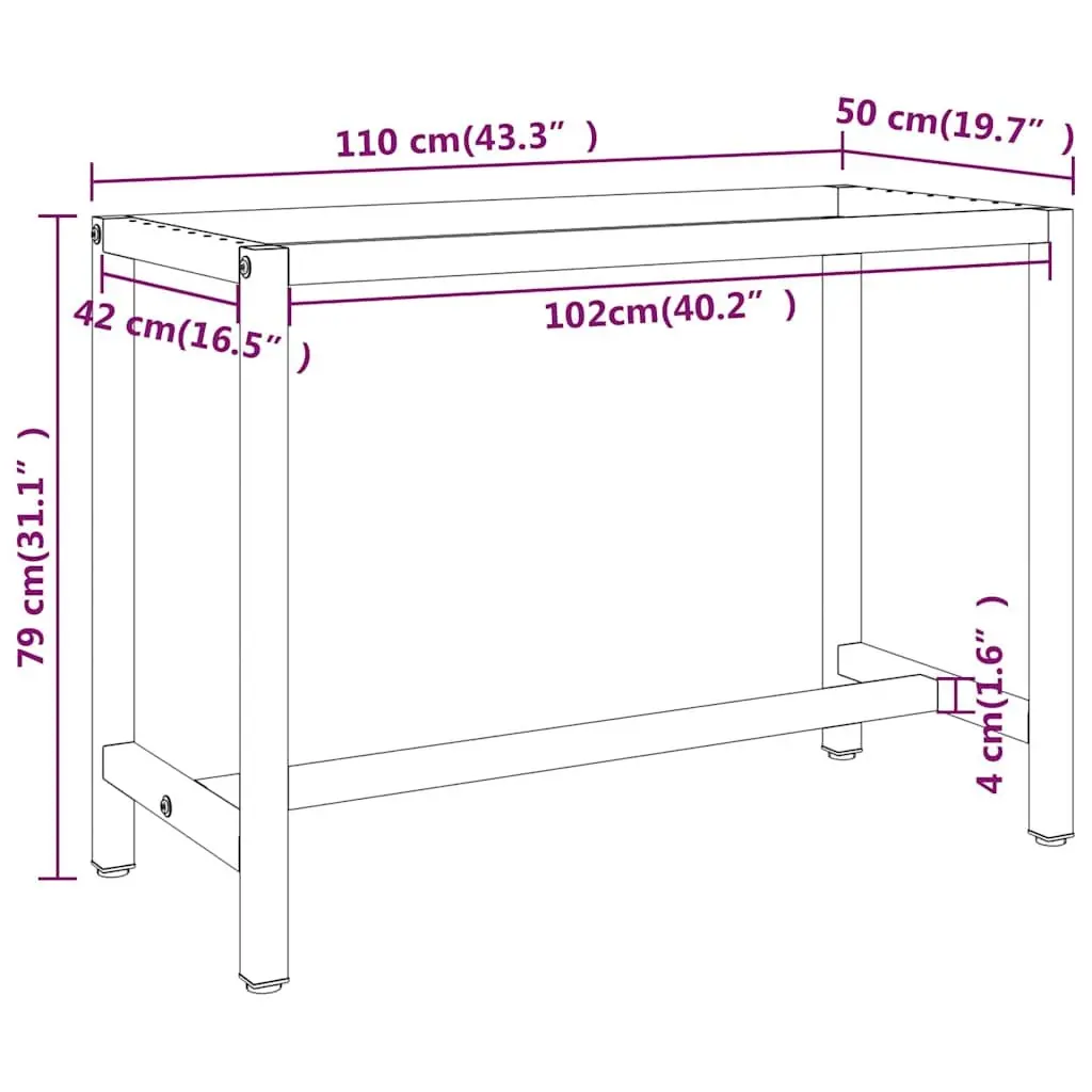 Metal Work Bench Frame