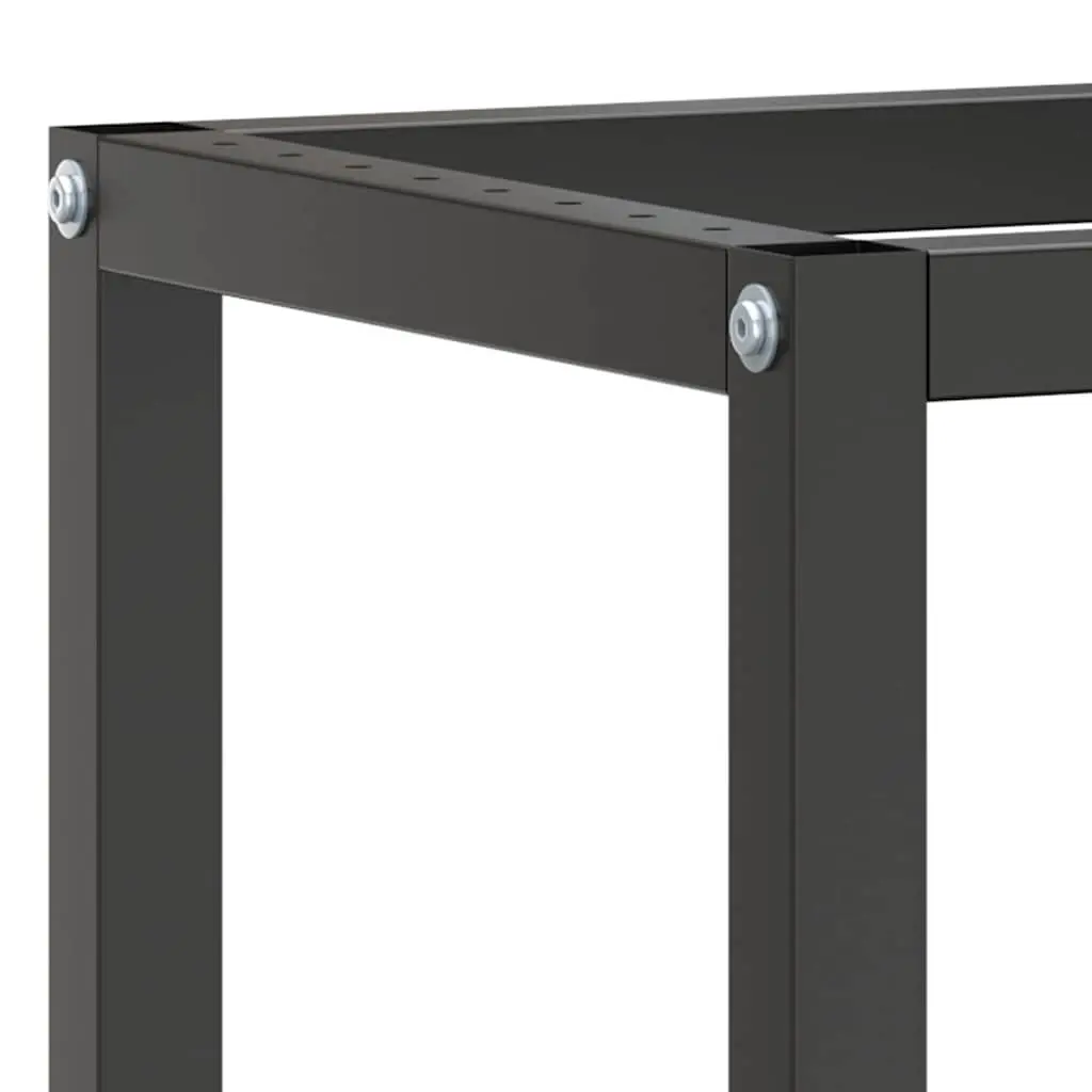 Work Bench Frame Metal Heavy Duty Powder Coated Matte Black Red 170x50x79cm