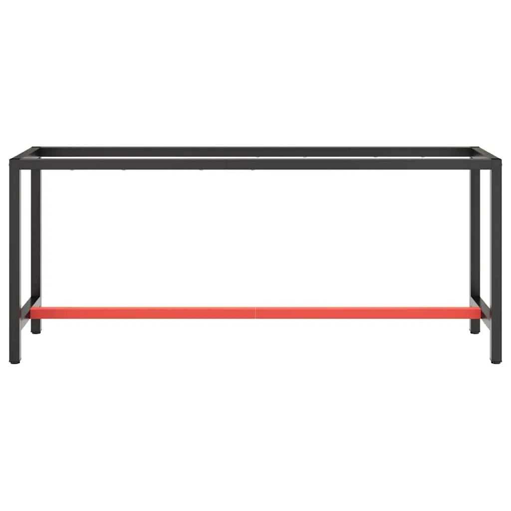 Work Bench Frame Heavy Duty Metal Table Base Powder Coated Black 190 x 50 x 79 cm