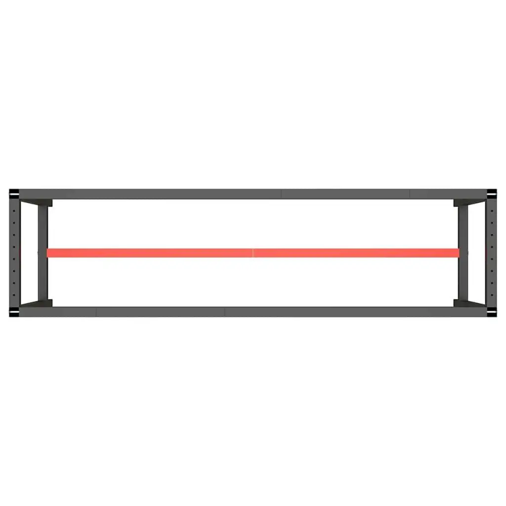 Work Bench Frame Heavy Duty Metal Table Base Powder Coated Black 190 x 50 x 79 cm