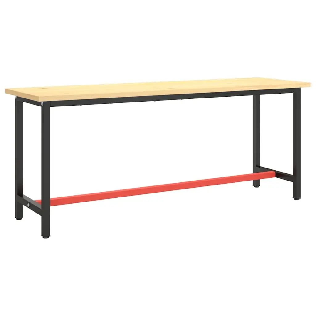 Work Bench Frame Heavy Duty Metal Table Base Powder Coated Black 190 x 50 x 79 cm