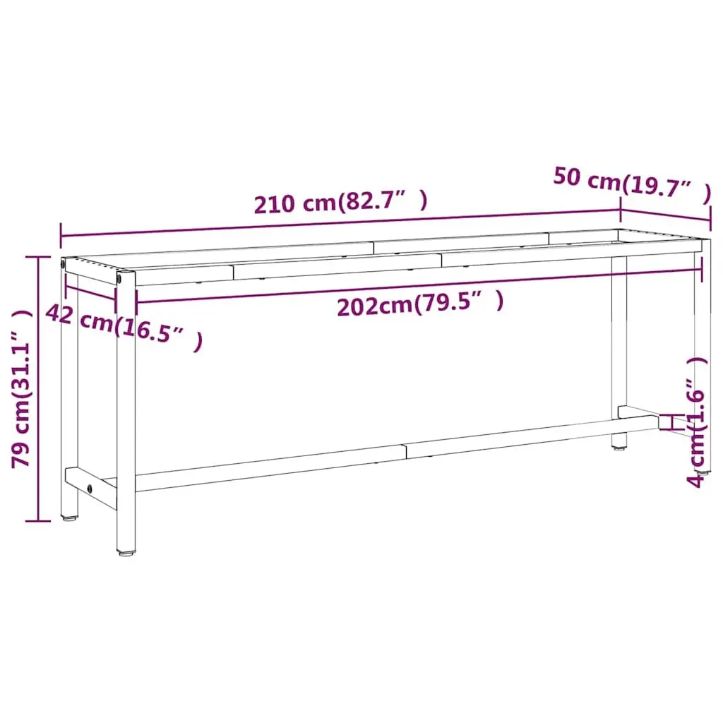 Metal Work Bench Frame Heavy Duty Industrial Table Legs Support Structure