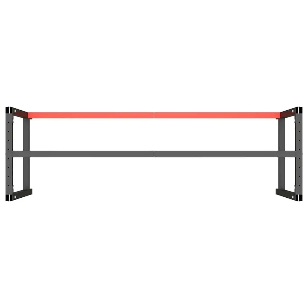 Metal Work Bench Frame Heavy Duty Matte Black 180x57x79cm