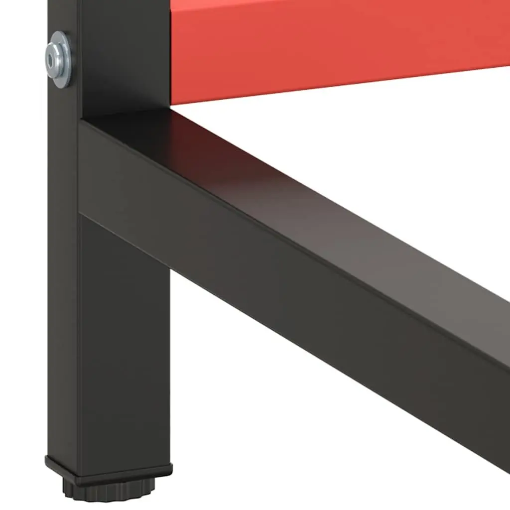 Metal Work Bench Frame Heavy Duty Matte Black 180x57x79cm