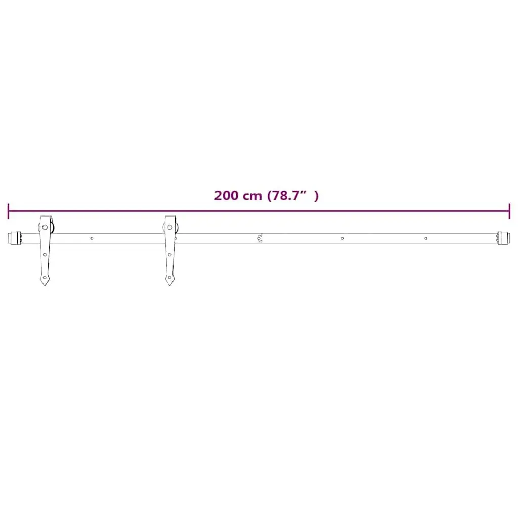 Sliding Door Hardware Kit for 200cm Doors