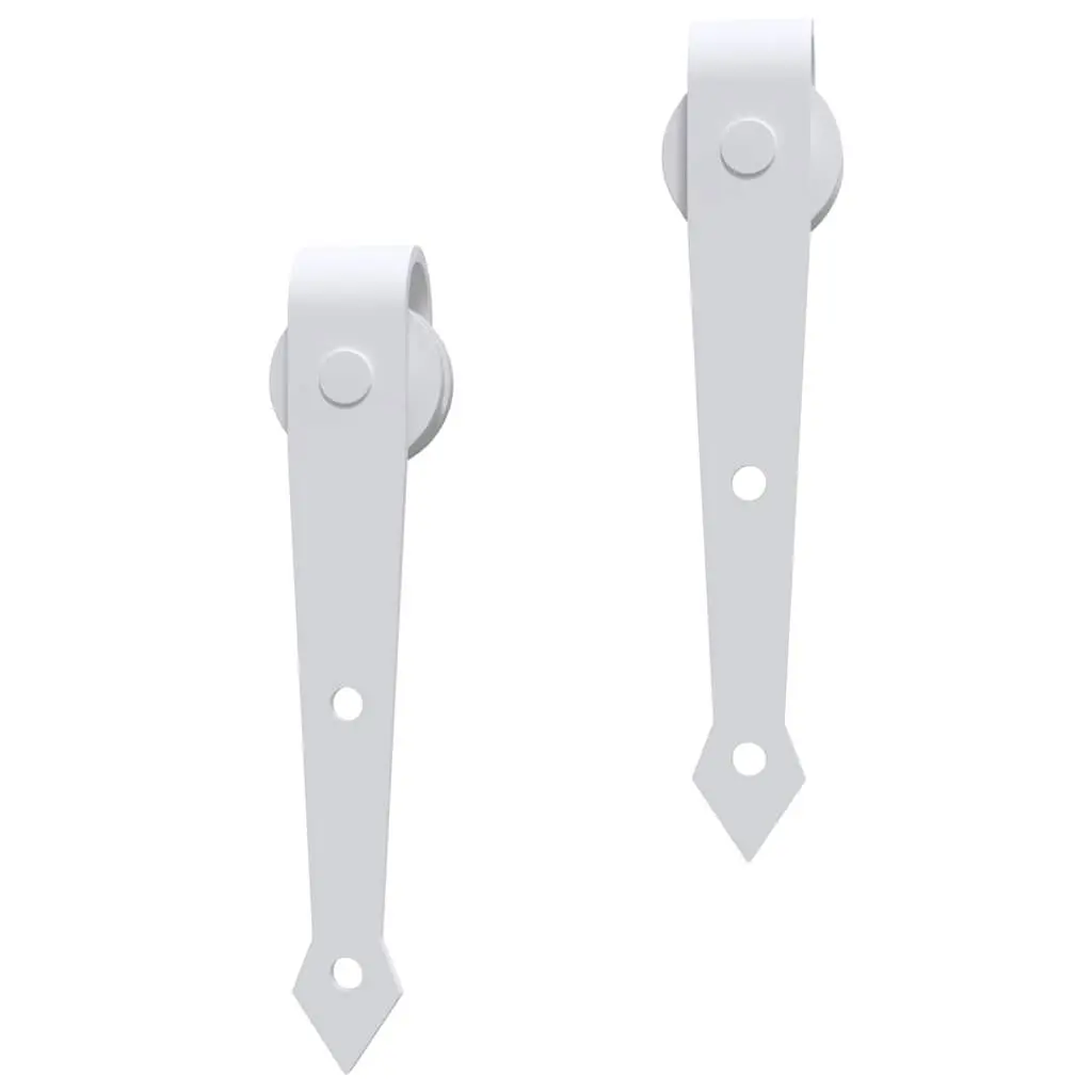 Sliding Door Hardware Kit 183cm Steel Track Rail System White