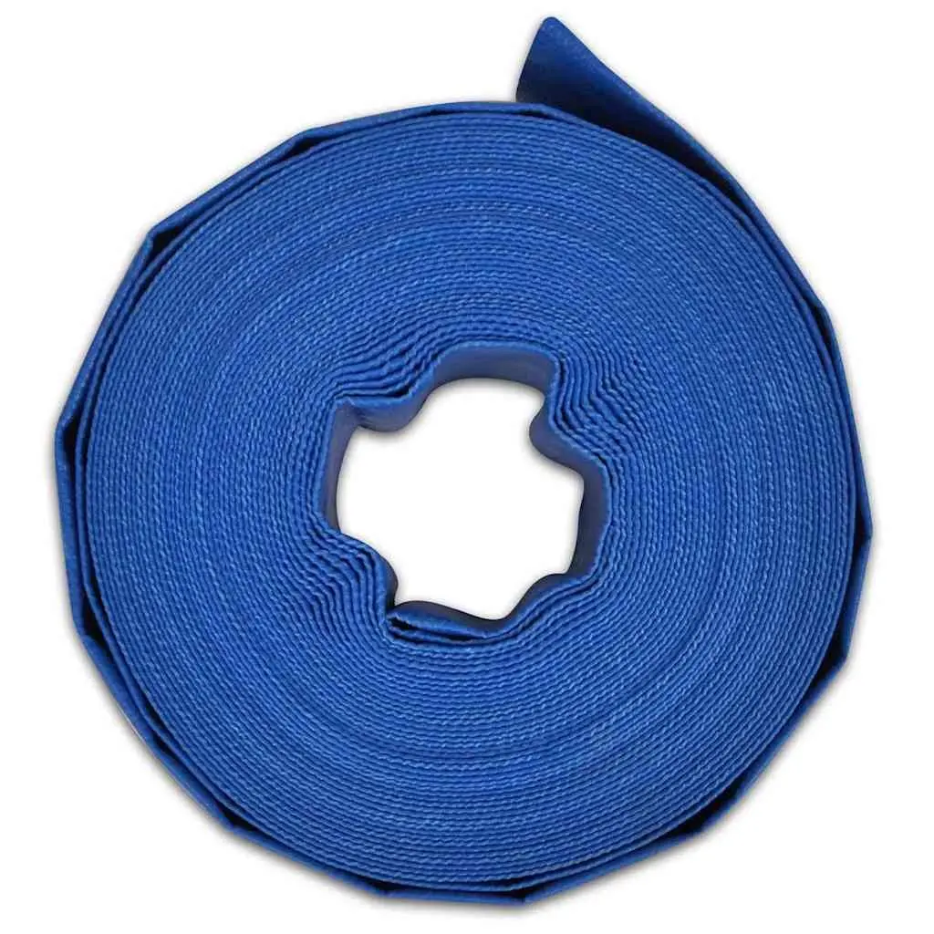 Flat Hose Flexible PVC 50 m 1.5 Inch Water Irrigation Garden Pumping