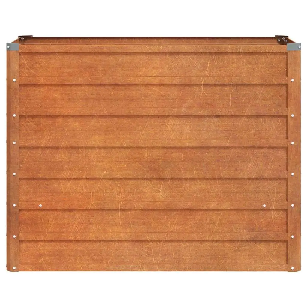 Garden Raised Bed Planter Corten Steel Weathering Brown 100L x 40W x 77H cm