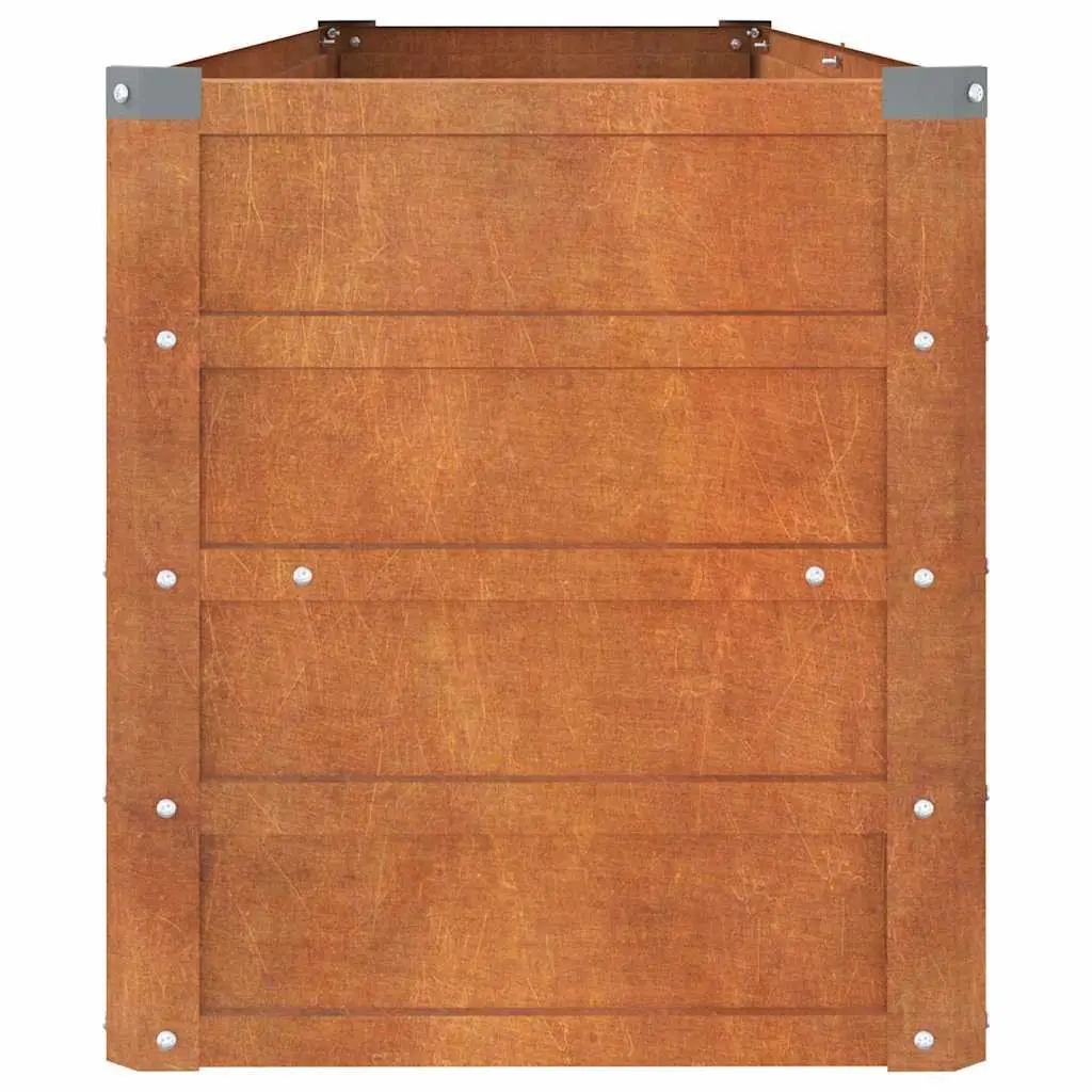Garden Raised Bed Corten Steel Weathering Planter 160x40x45cm Brown