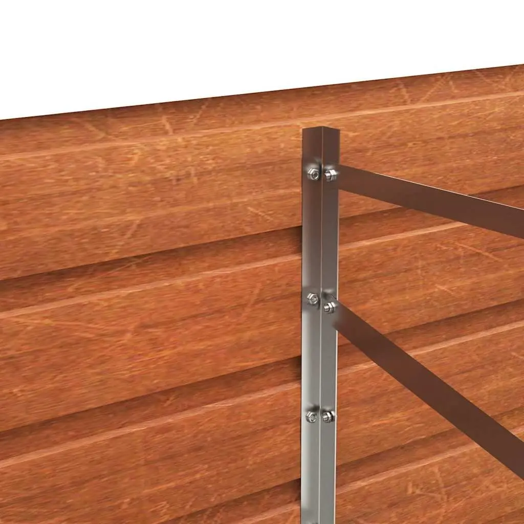 Garden Raised Bed Planter Box Weathering Steel Open Bottom Drainage Brown
