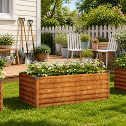 Friendly Corten Steel Garden Raised Bed Planter