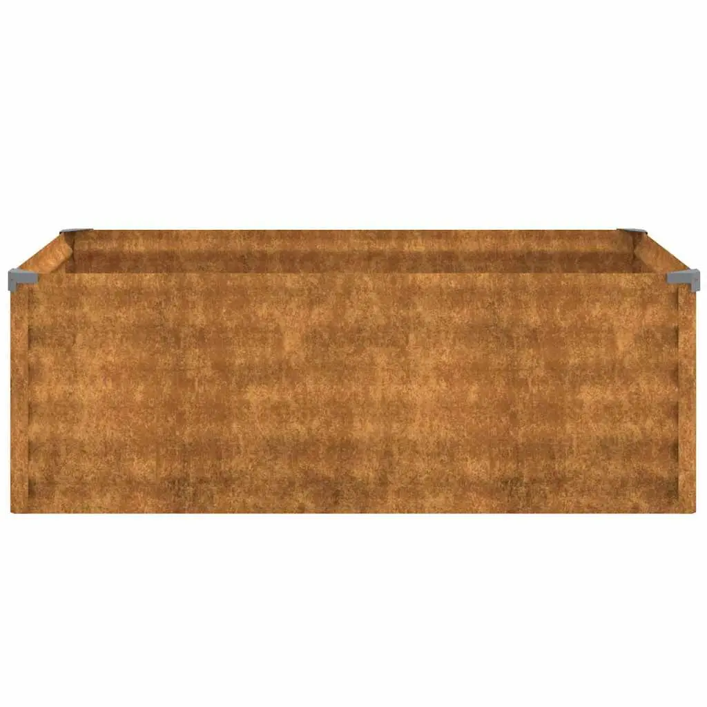 Garden Raised Bed Planter Corten Steel Brown 100x50x36 cm Outdoor