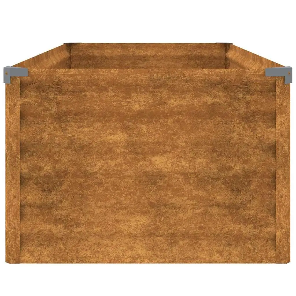 Garden Raised Bed Planter Corten Steel Brown 100x50x36 cm Outdoor