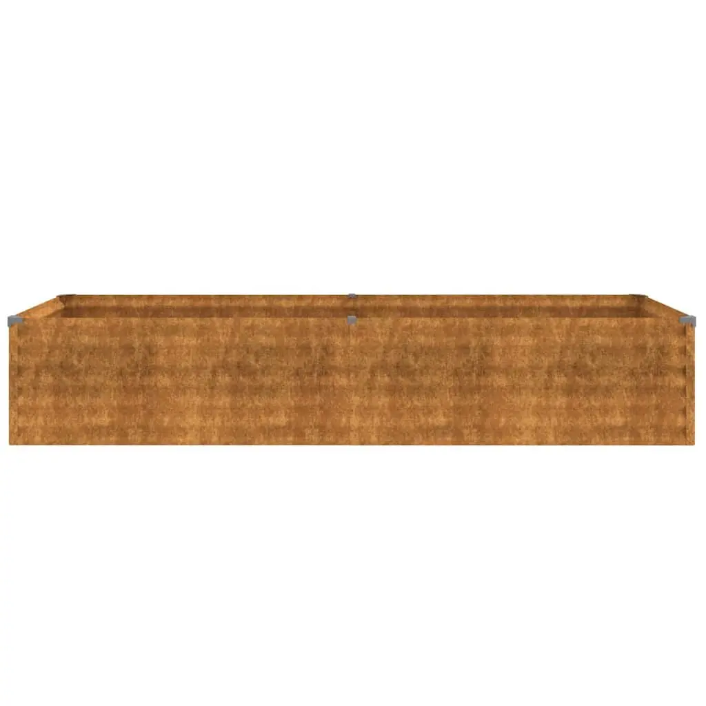 Garden Raised Bed Planter Corten Steel 194x50x36 cm Outdoor Vegetable Flowers