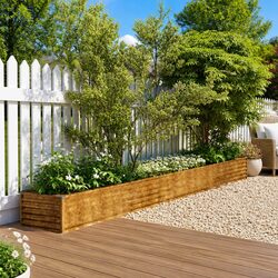 Friendly Corten Steel Garden Raised Bed for Planting 482x50x36 cm
