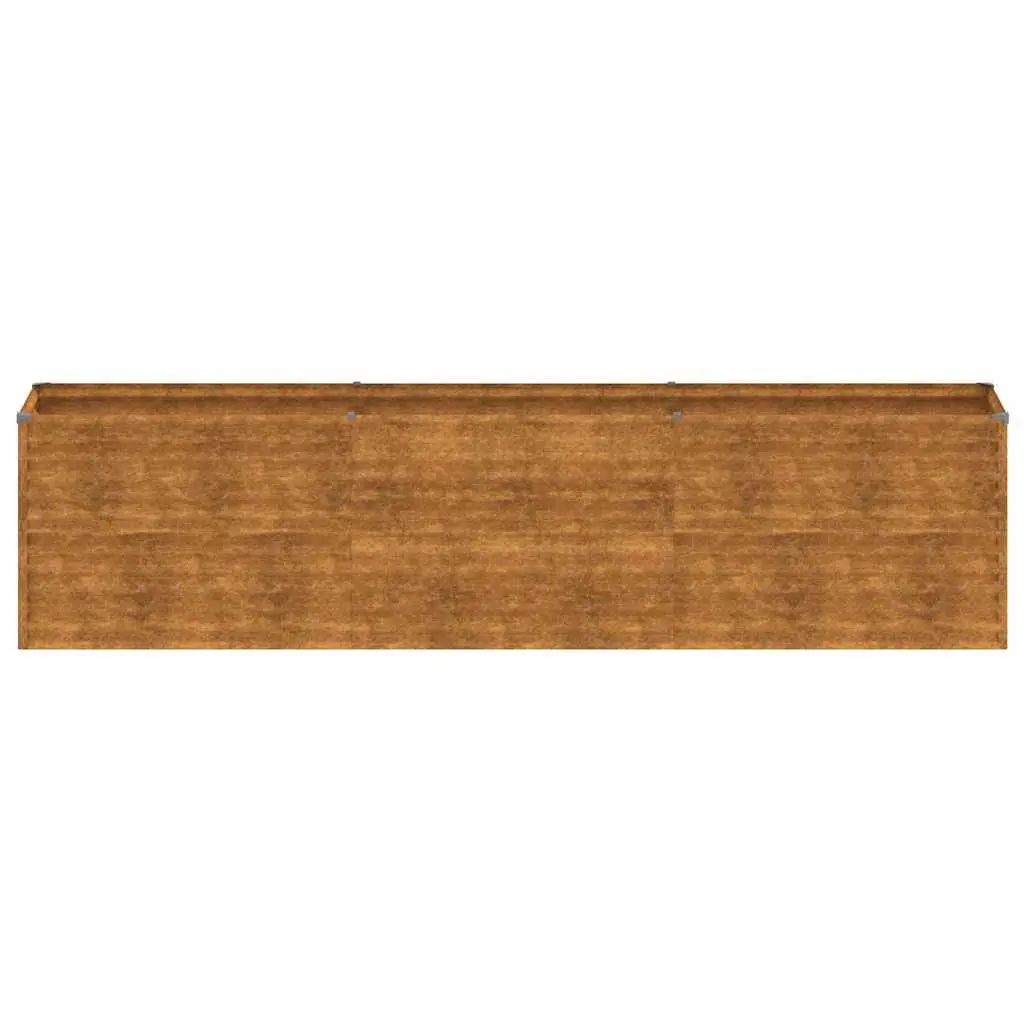 Corten Steel Raised Planter Garden Bed 291x50x69cm Outdoor Vegetable and Flower Box