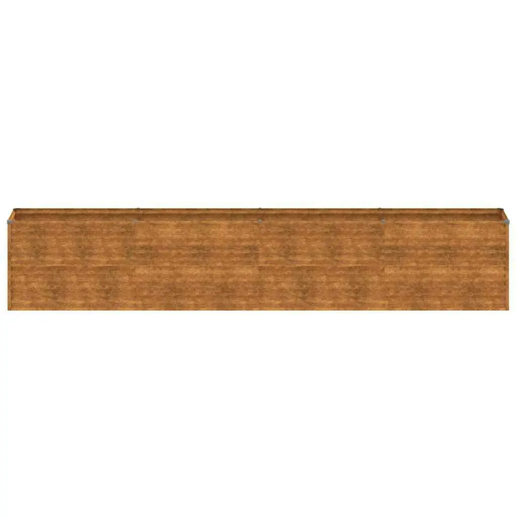 Garden Raised Bed Corten Steel Planter Box 385x50x69 cm Outdoor Garden Bed