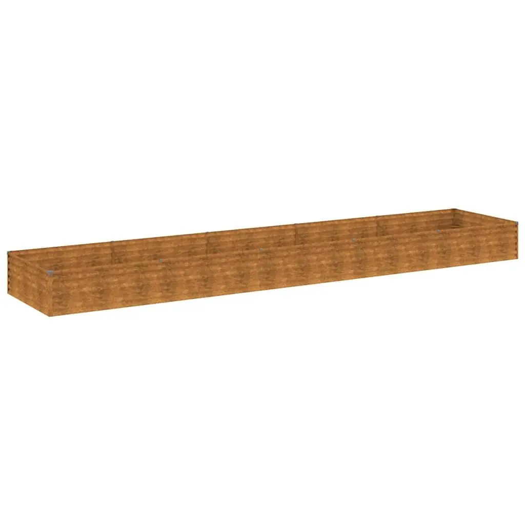 Corten Steel Planter Box 482x100x36 cm Durable Outdoor Raised Garden Bed for Vegetables