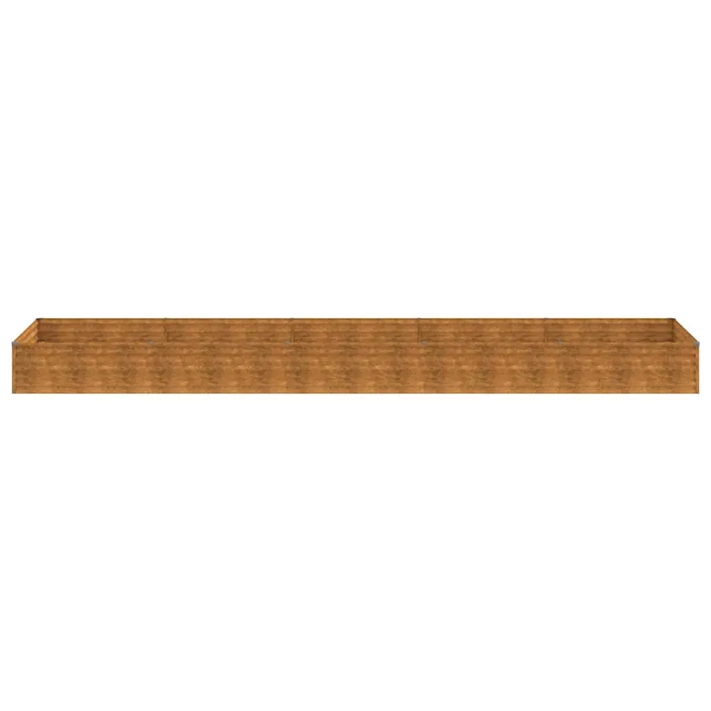 Corten Steel Planter Box 482x100x36 cm Durable Outdoor Raised Garden Bed for Vegetables