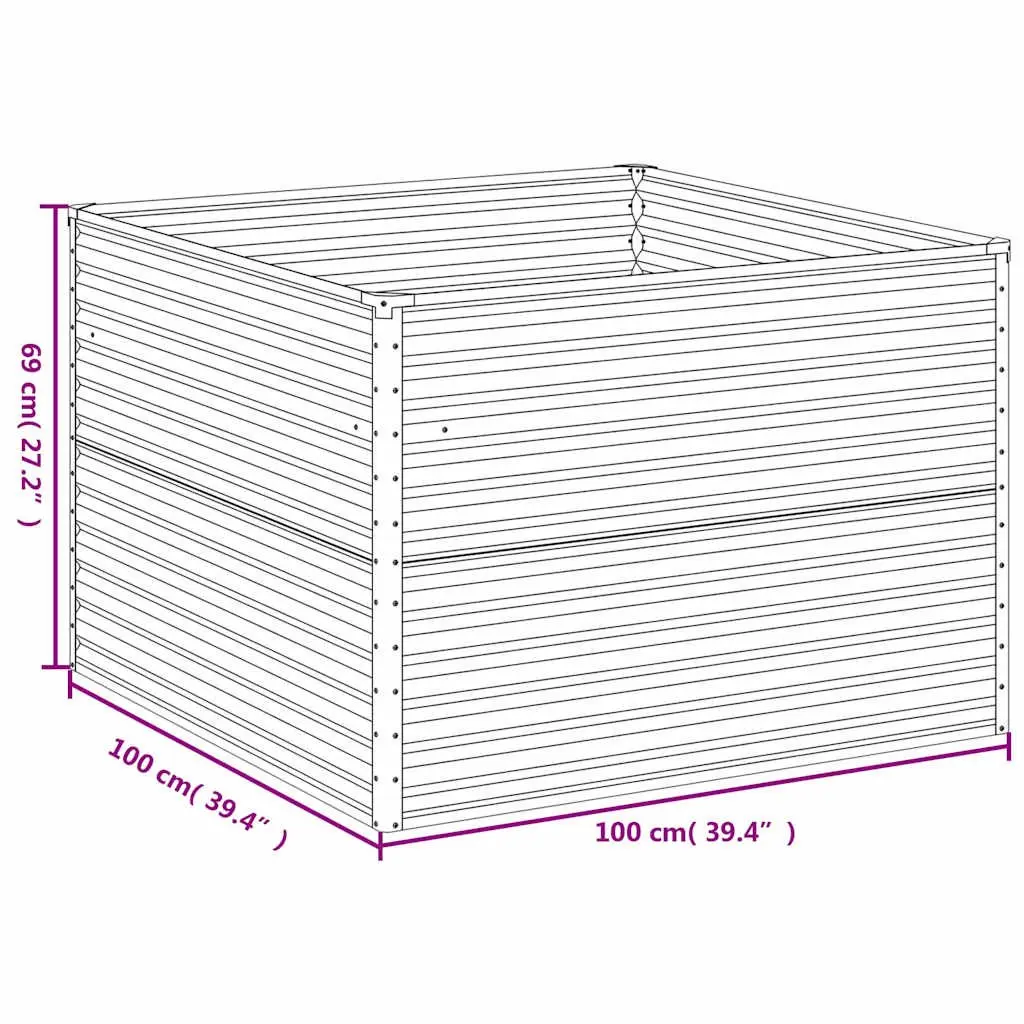 100x100x69 cm Garden Bed for Outdoor Plants