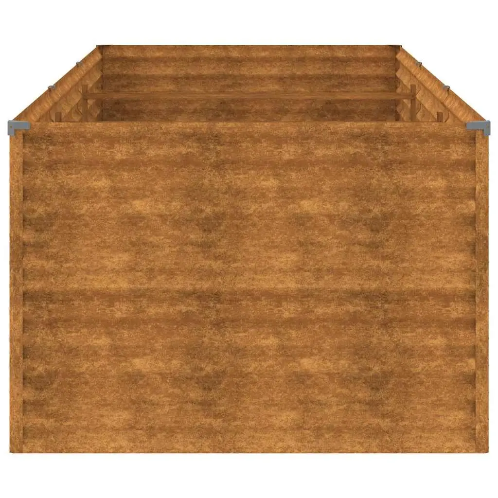Garden Raised Bed Planter Corten Steel Brown 290x100x69 cm Outdoor Flower Box