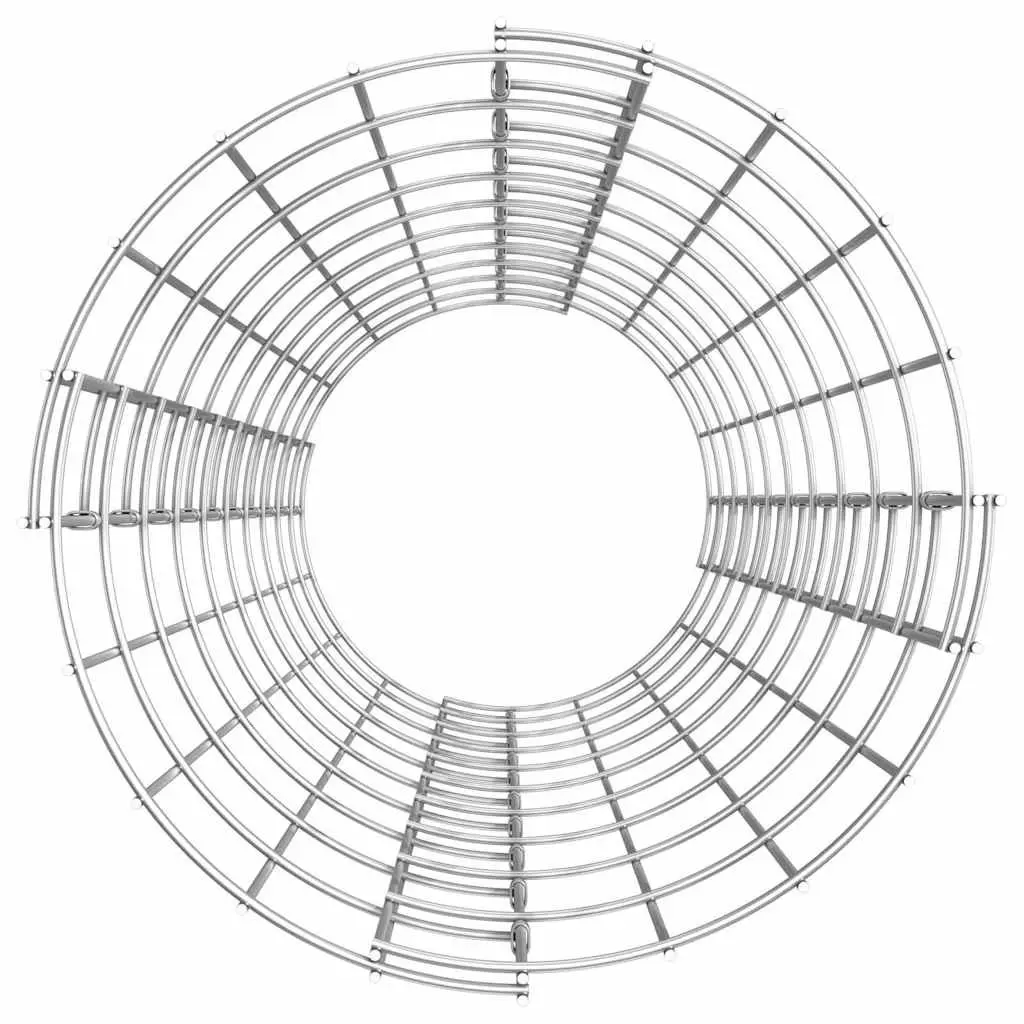 Circular Gabion Pole Galvanised Steel 30 cm Diameter 100 cm Height Garden Fence Barrier Border Planter