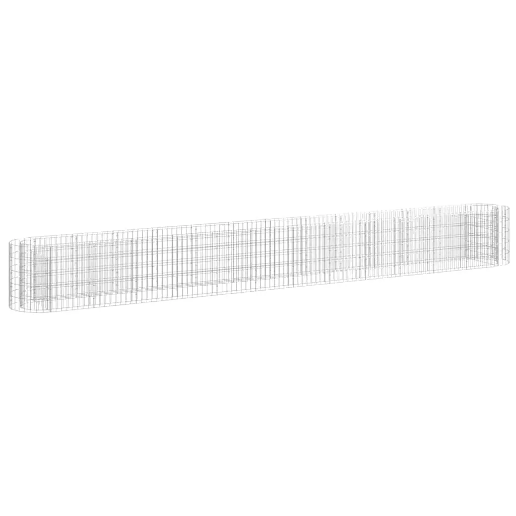 Gabion Raised Bed Garden Planter Galvanised Iron 470x50x50 cm