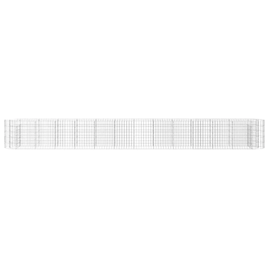 Gabion Raised Bed Garden Planter Galvanised Iron 470x50x50 cm