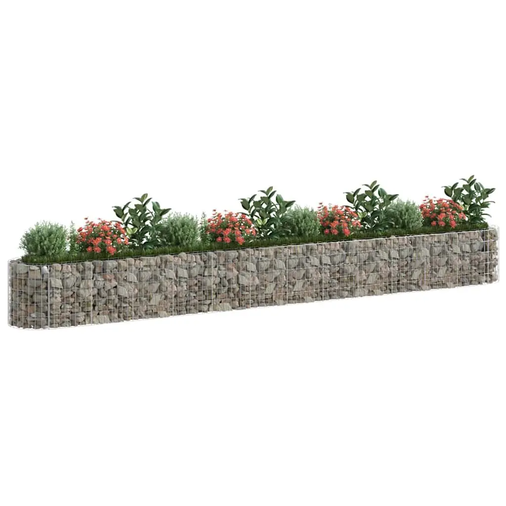 Gabion Raised Bed Garden Planter Galvanised Iron 470x50x50 cm