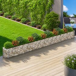 Create Your Garden Oasis with Gabion Raised Bed 610x50x50 cm