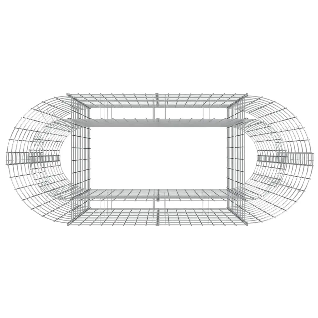 Gabion Raised Bed Planter Sturdy Galvanised Iron 120 x 50 x 100 cm