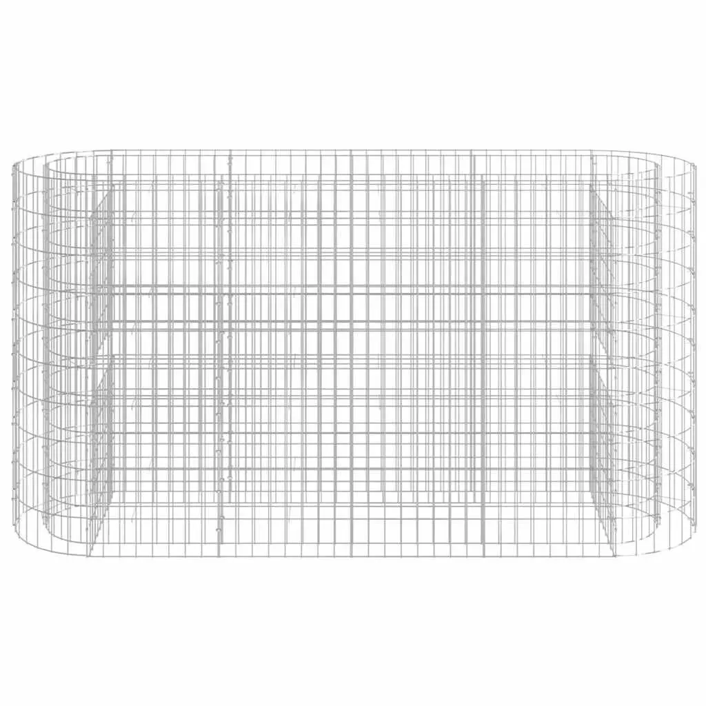 Gabion Raised Bed Garden Planter Galvanised Iron 190x50x100cm